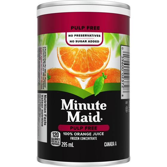 Minute Maid Orange Juice Pulp Free Frozen 295 ml