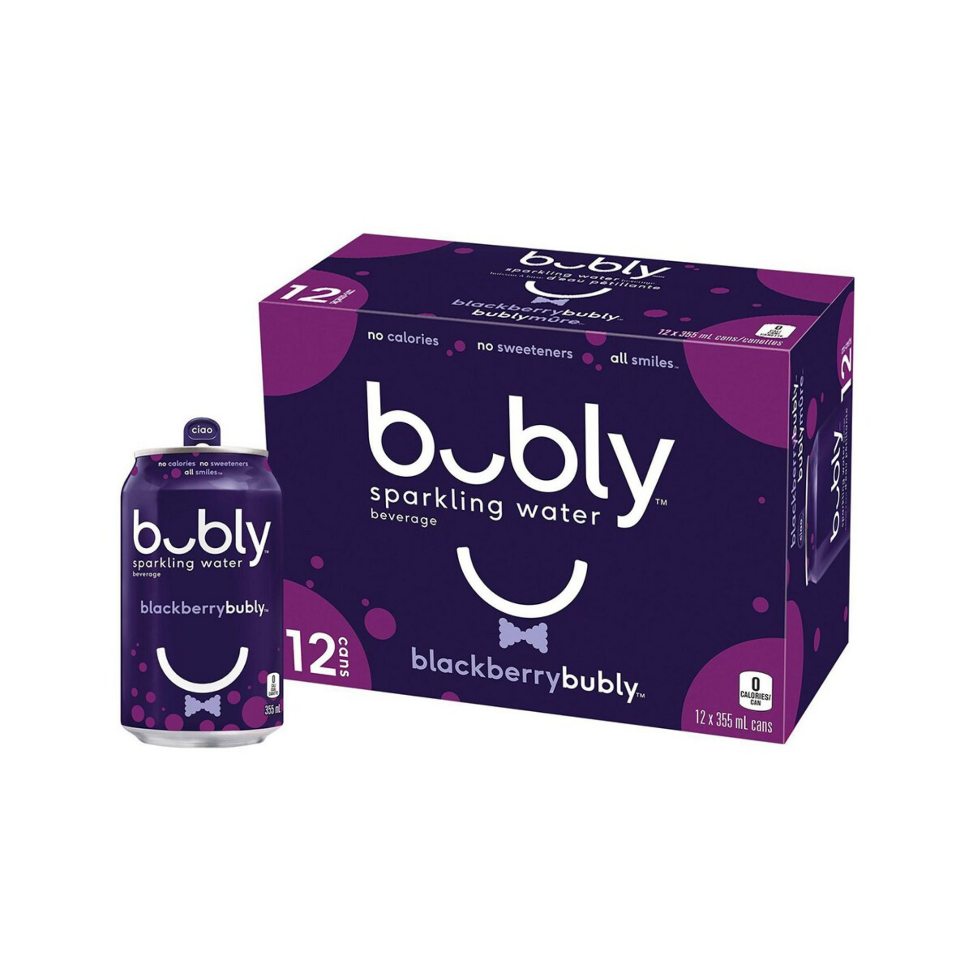 bubly Blackberry Sparkling Water 355 ml / 12 pk