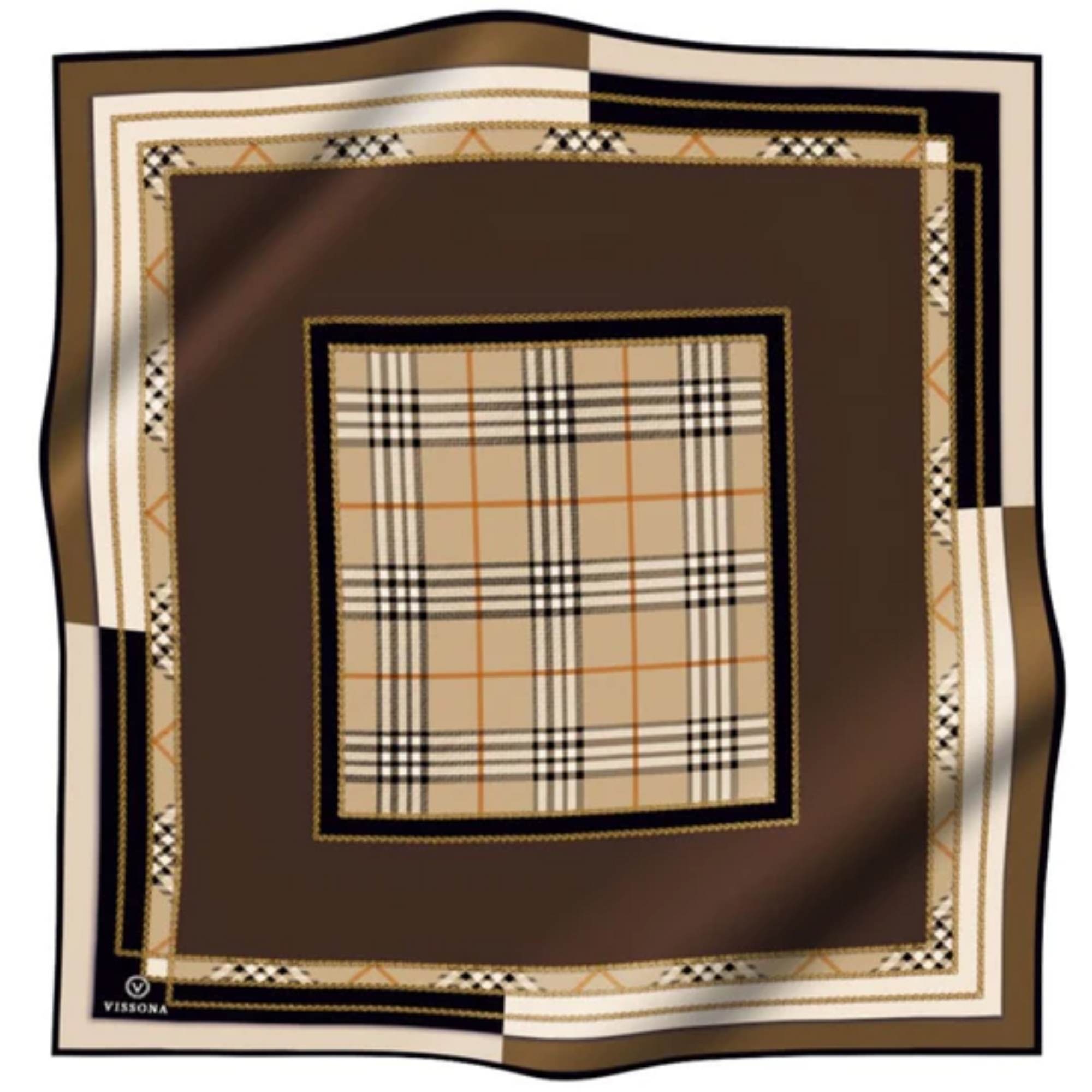 Vissona Classic Plaid Brown VS50781-6 90cm