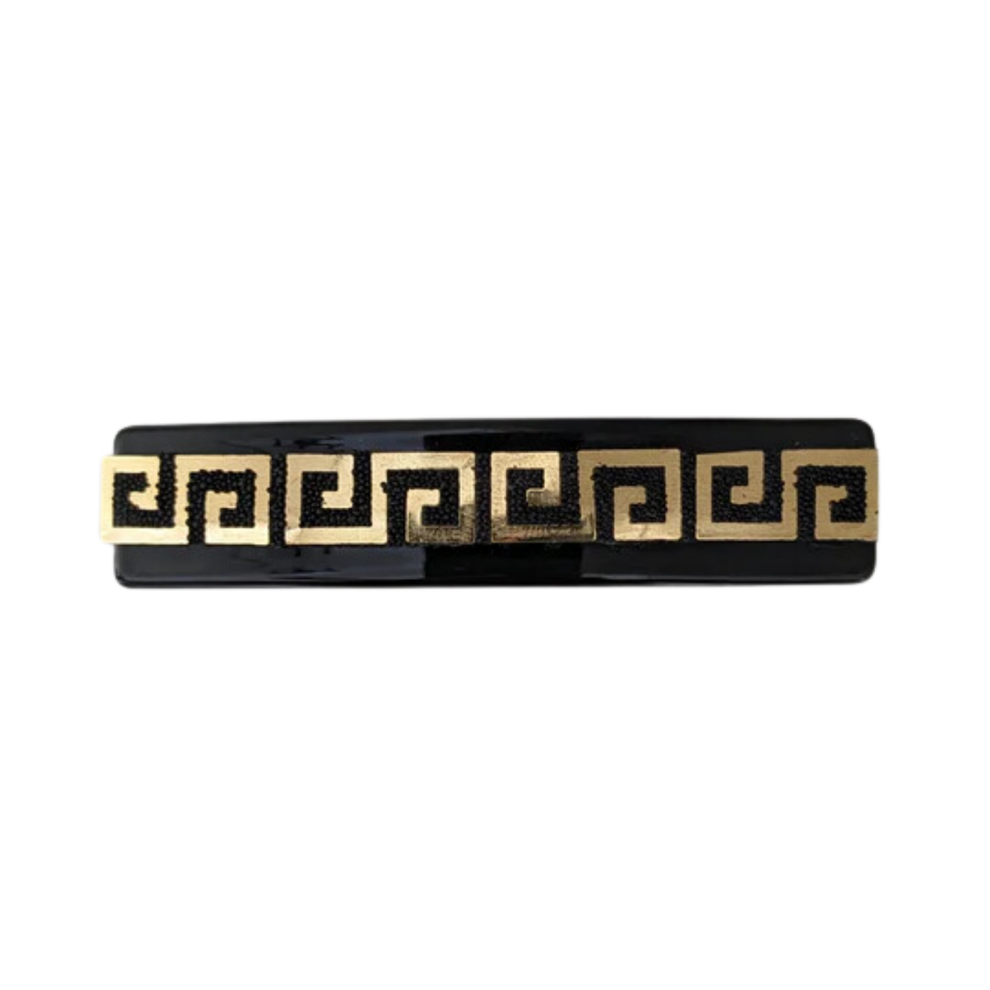 Panache Greek Key Barrette - Black - BC713