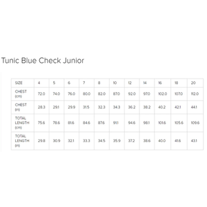 Tunic Blue Check Junior