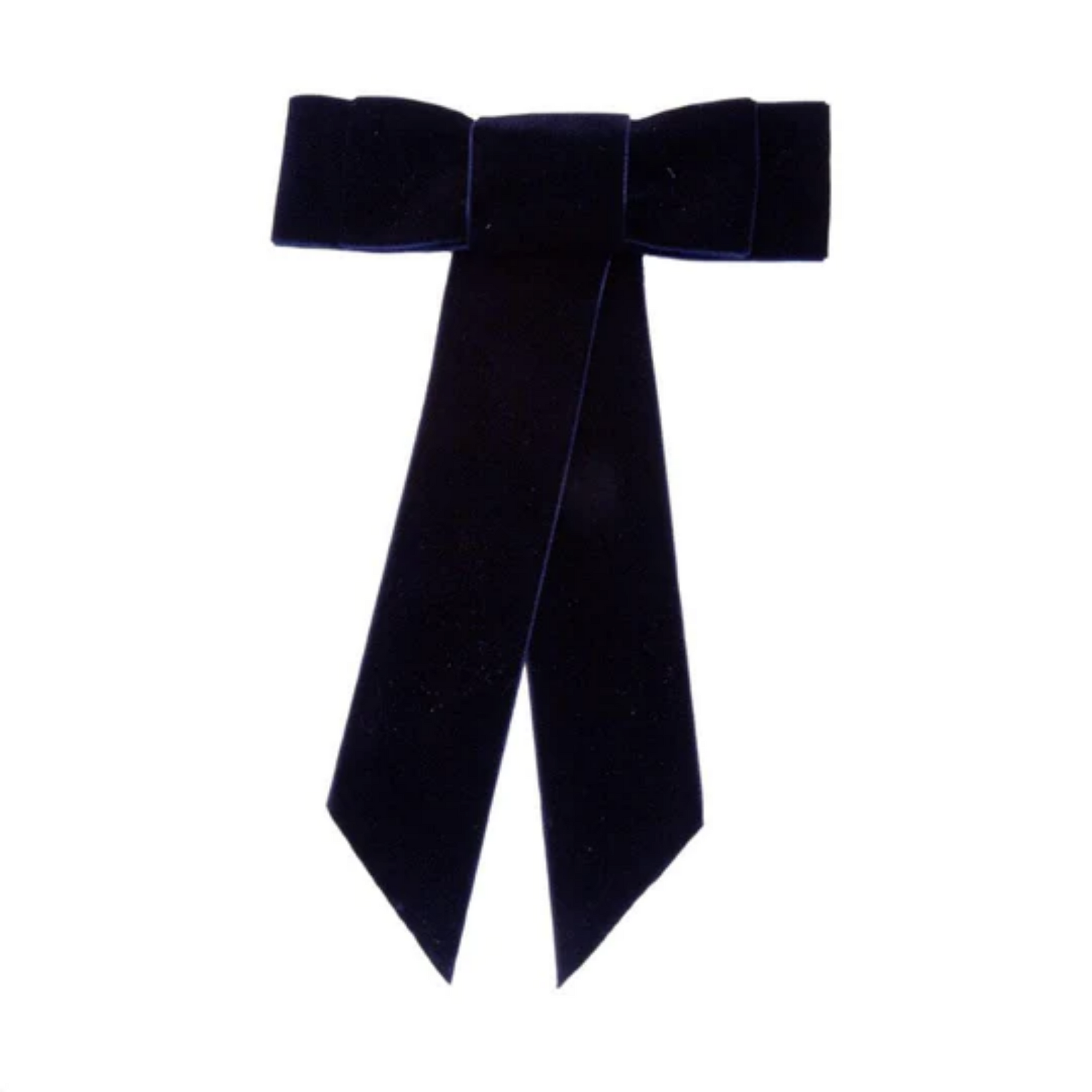 Ruby Willow Heidi Alligator Clip With Ties - Navy - AC353