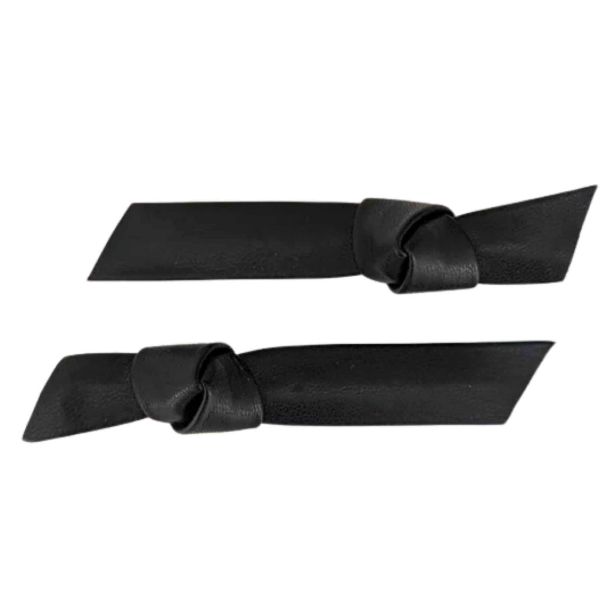 Leather Bowknot Clips Set - Black - AC454