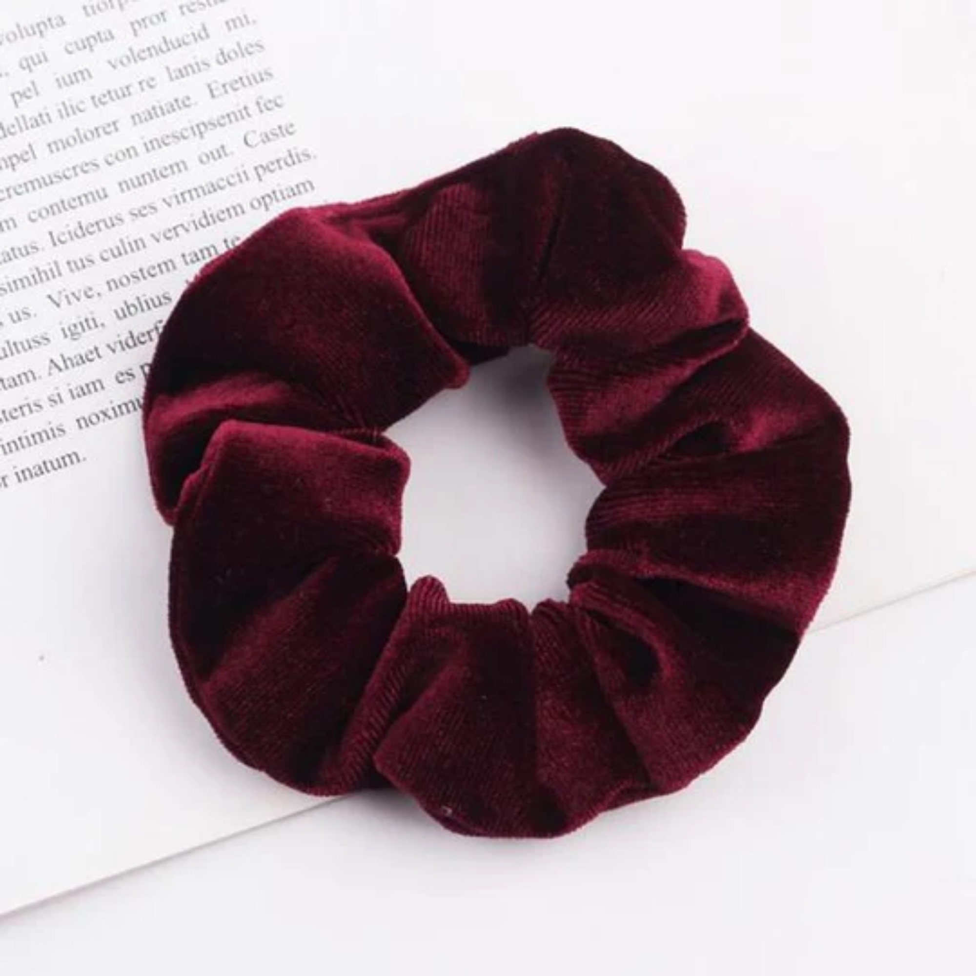 Uniform Velvet Scrunchie - Burgundy - AR24