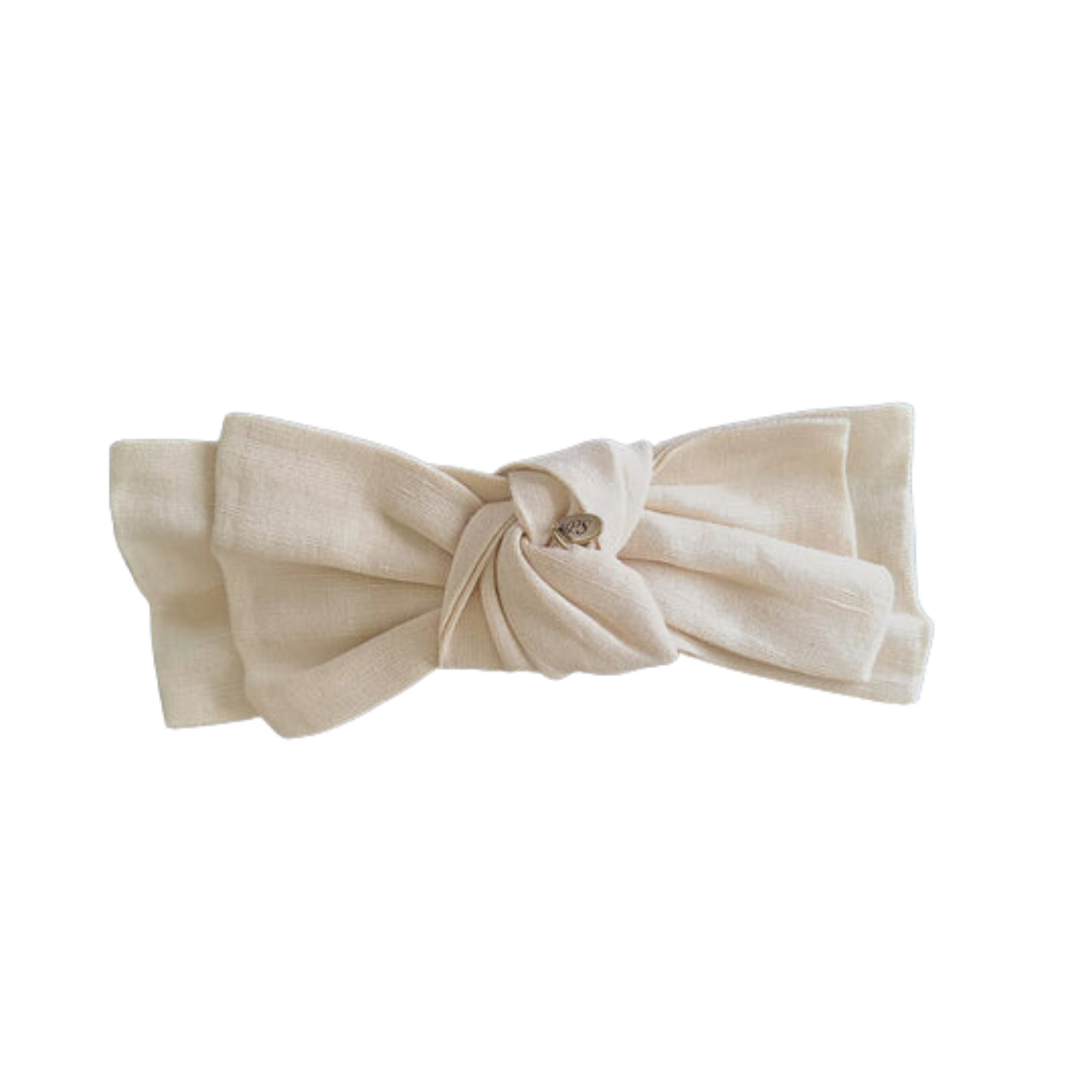 Panache Heritage linen bow - Bone - BC716