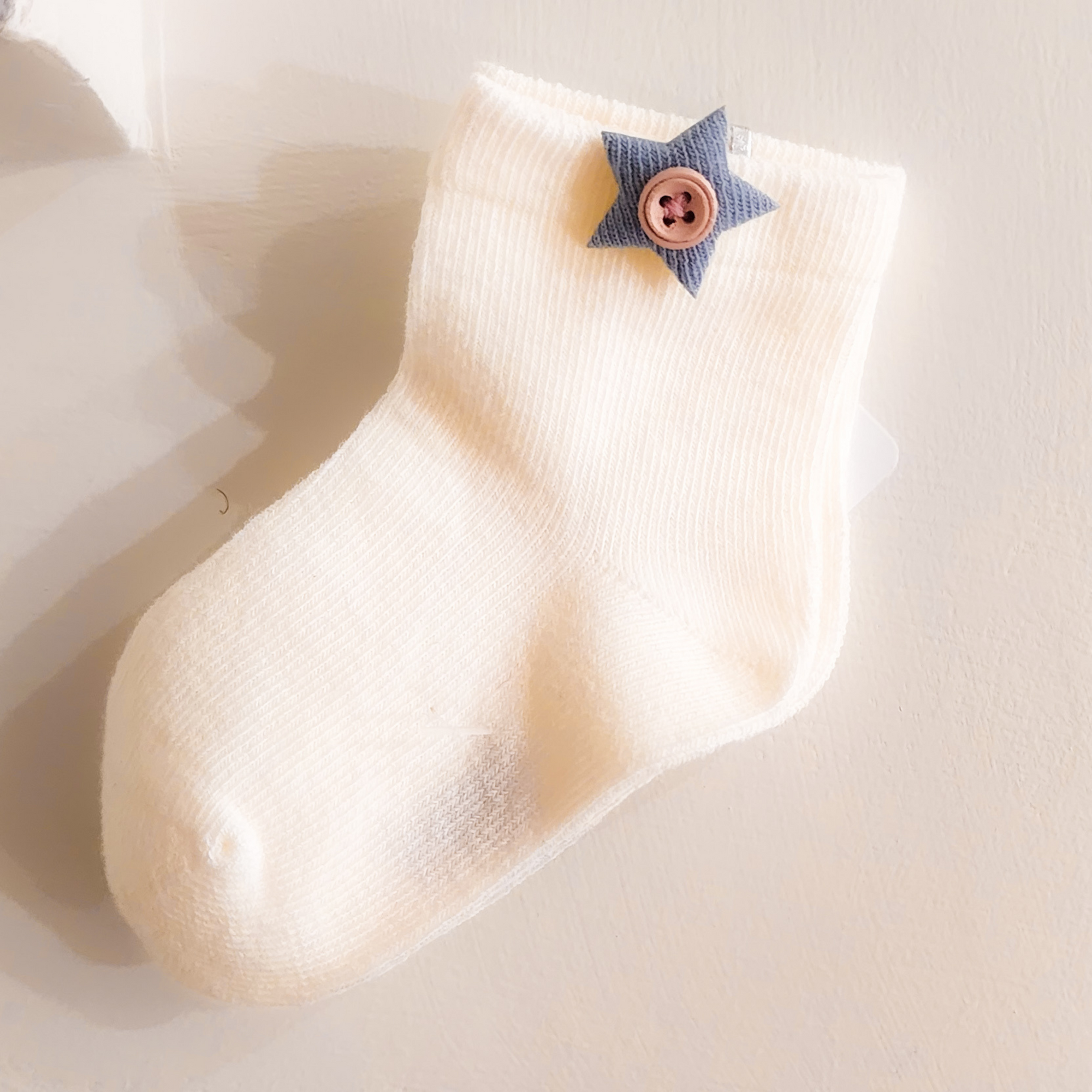 Baby Socks, Thin Cotton with Embellishment / 0-6 Months