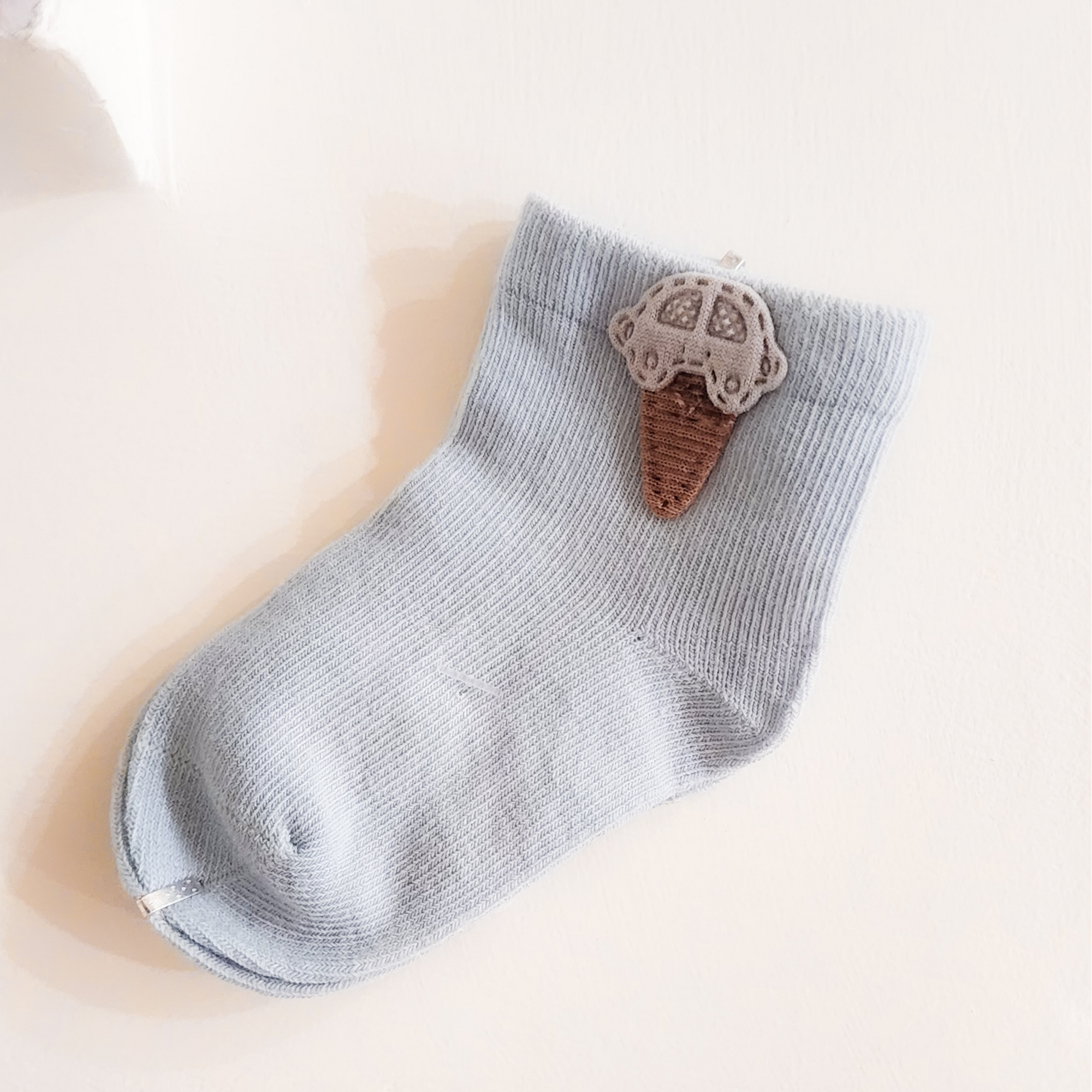 Baby Socks, Thin Cotton with Embellishment / 6-12 Months