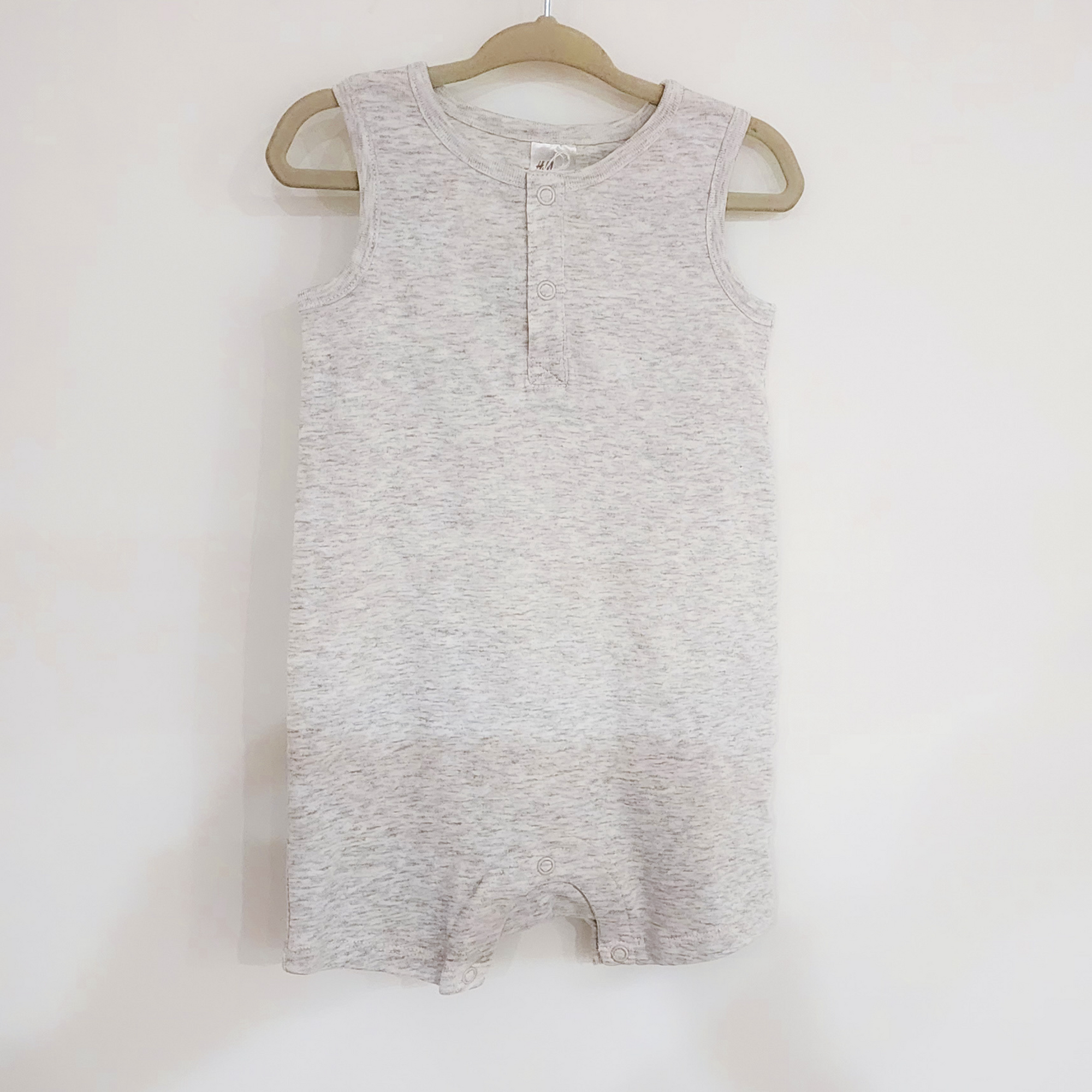 Grey Short Sleeve Romper, 6-9M