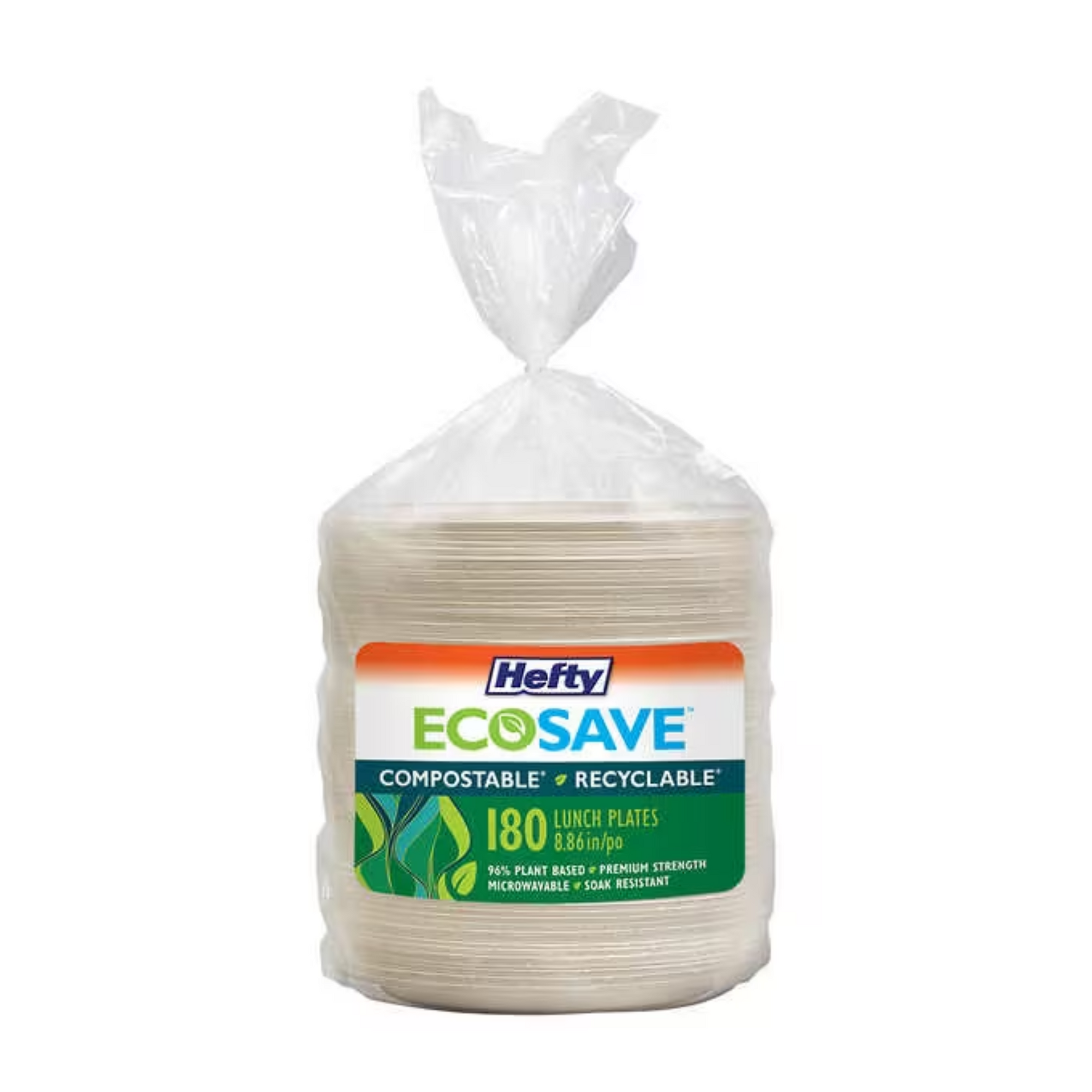 Hefty EcoSave Disposable Lunch Plates 180ct