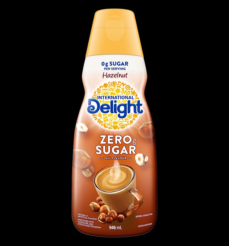 International Delight Coffee Creamer Hazelnut, zero sugar