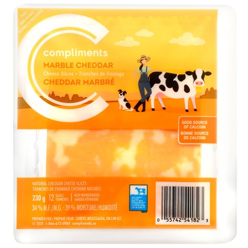 Compliments Marble Cheese Slices 230g