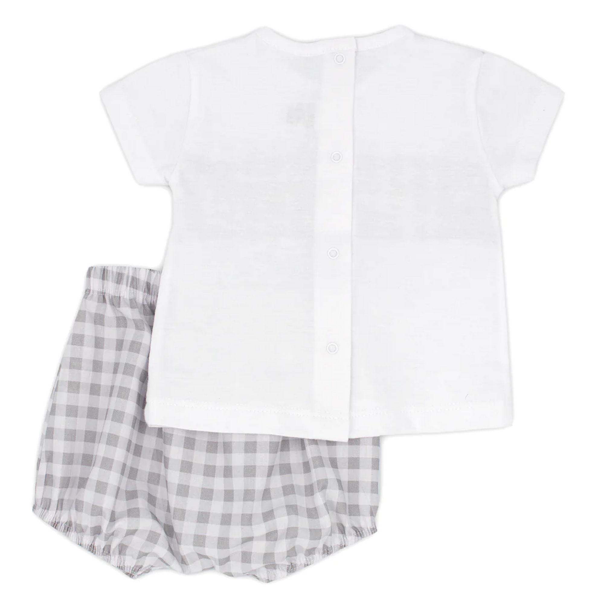 Rapife Grey Gingham Shirt & Jam Pants 3-6M