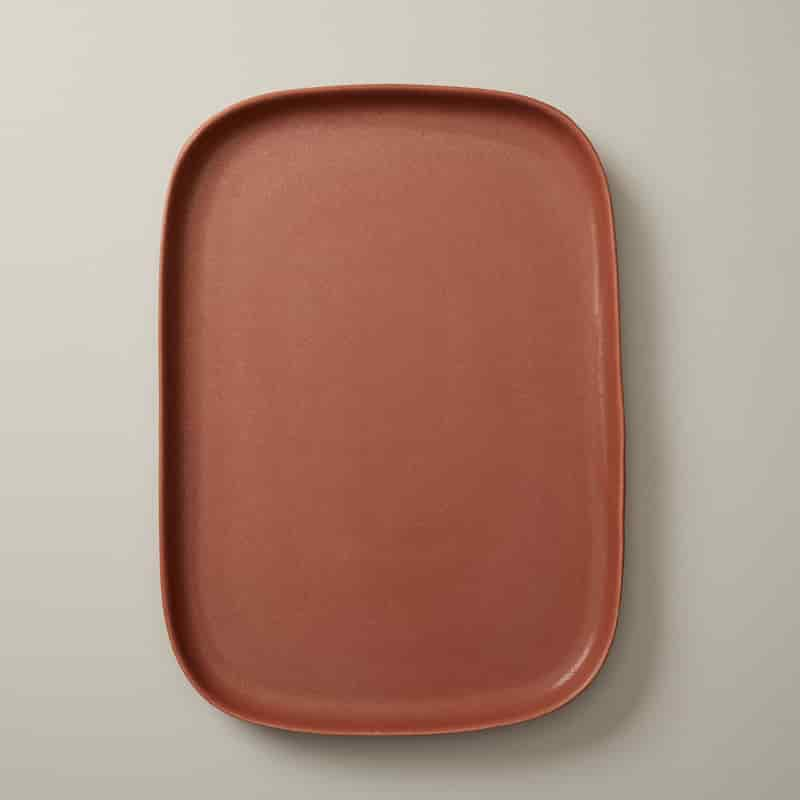 Giftware, OUI Organic Stoneware Serving Tray, Terracotta