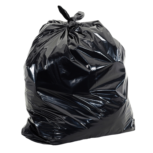 Extra Strong Black Garbage Bags, 35x50, Case of 150