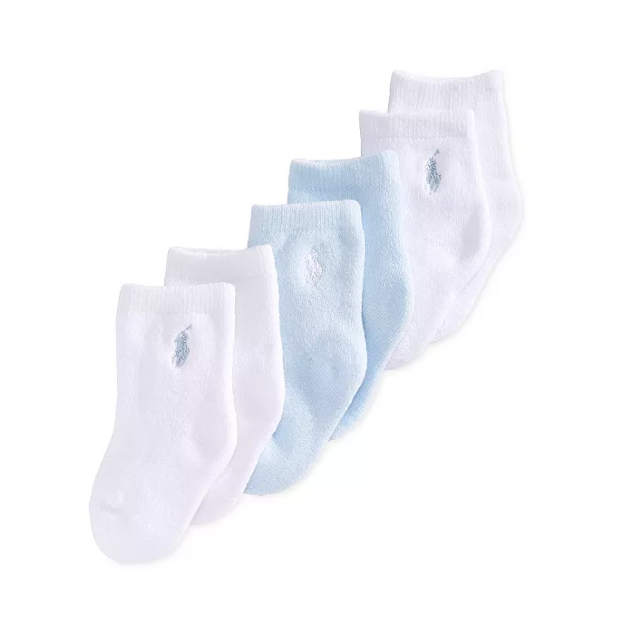 Ralph Lauren Socks, White & Pale Blue 0-6M