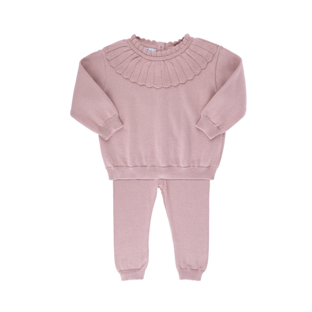 Feltman Bros, Scalloped Collar Knit Set (Mauve) 12M