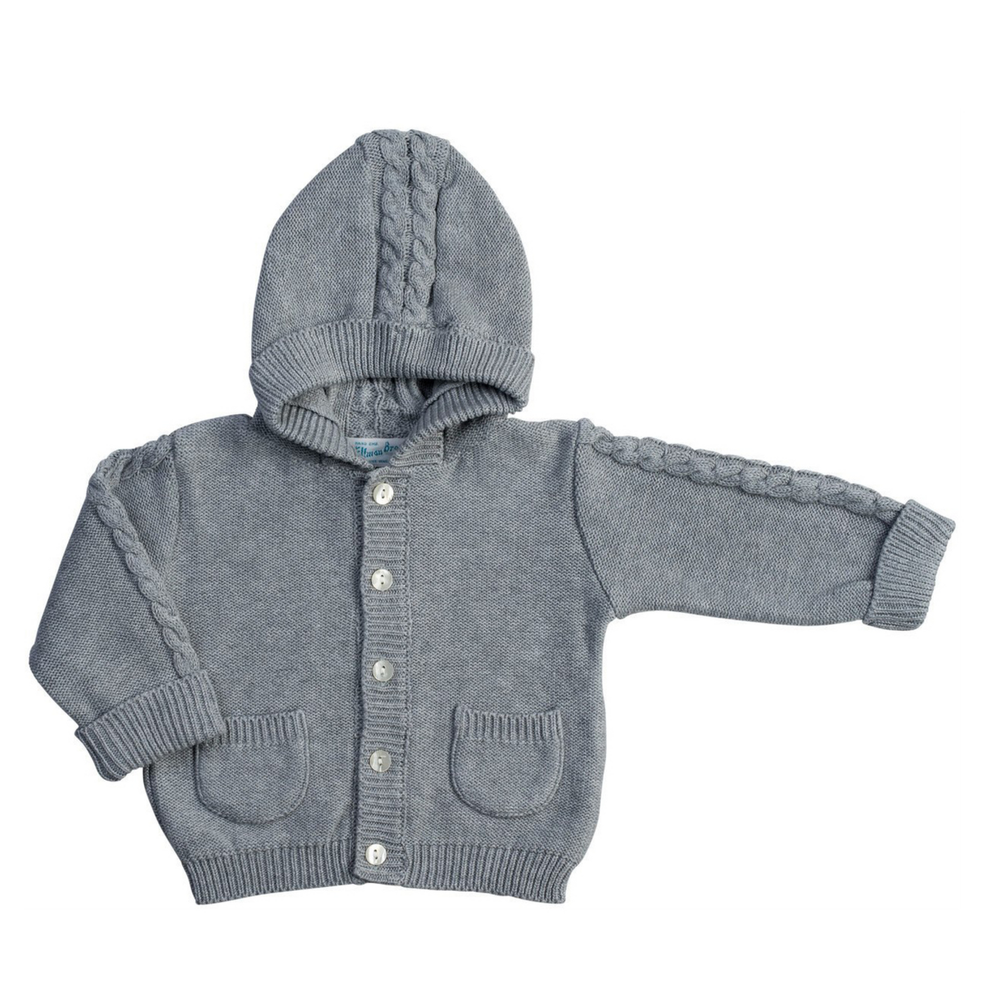 Feltman Bros, Grey Hooded Cardigan, 3M