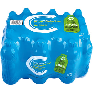 Compliments Spring Water 500ml/24pk.