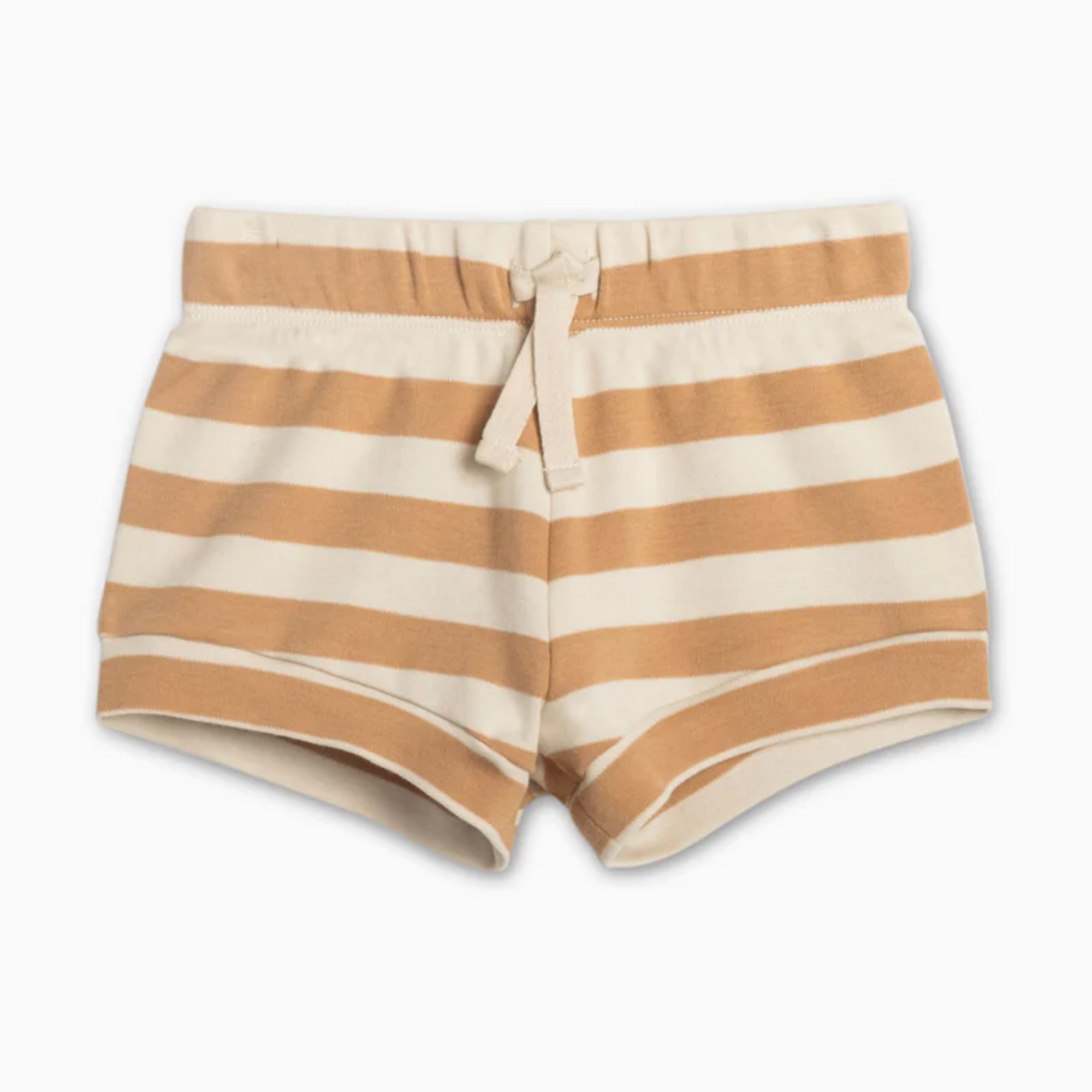 Colored Organics Havana Shorts Cream/Tan Stripe 12-18M