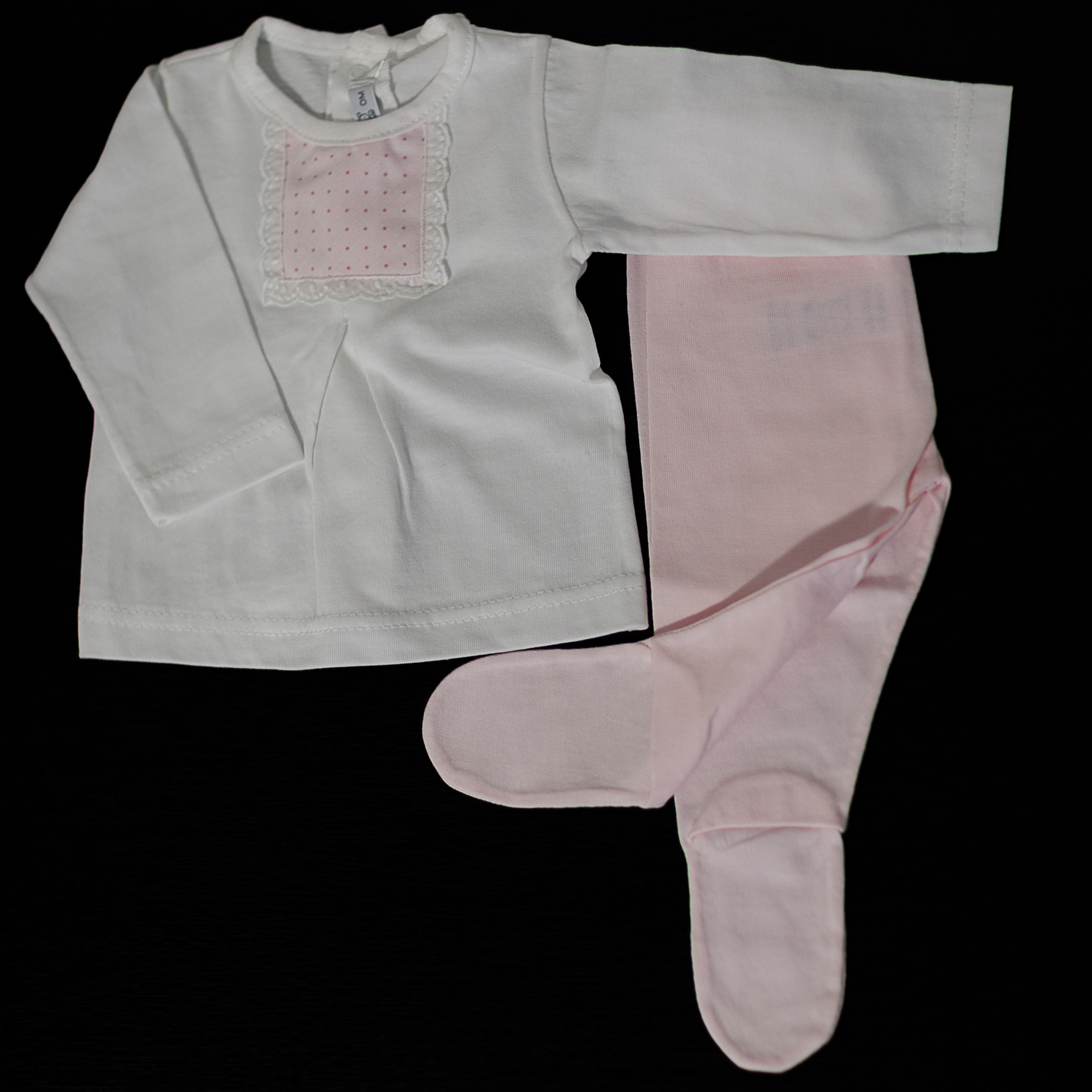 Calamaro Pink/White Top and Pant Set - 1M