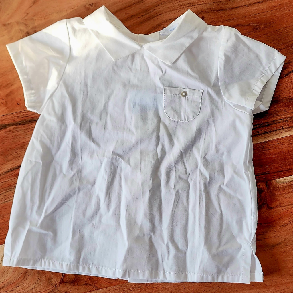 Laranjinha Boys Poplin White Shirt 18M