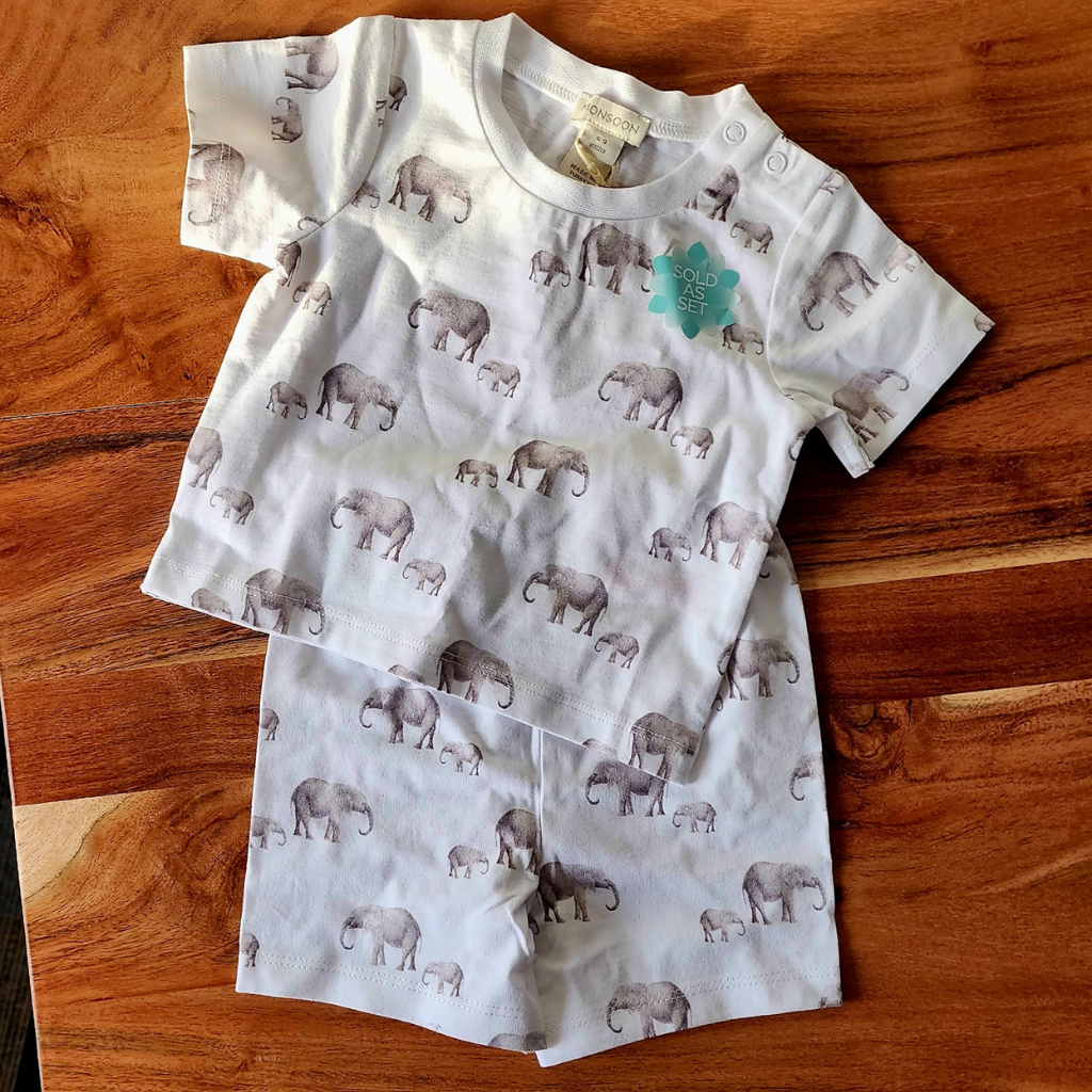 Monsoon Jersey Elephant Set 2pc