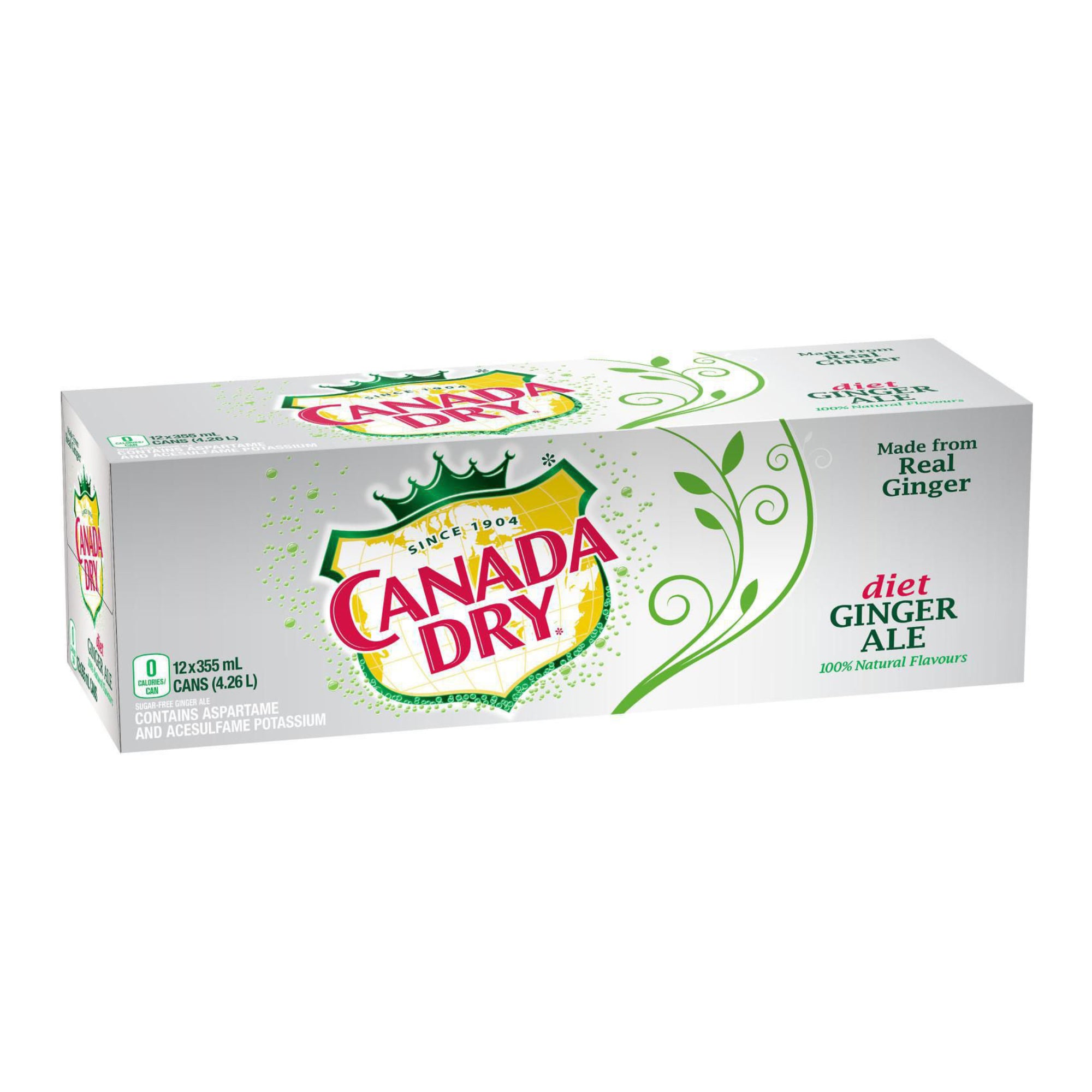 Canada Dry Diet Ginger Ale 355 ml / 12 pk.