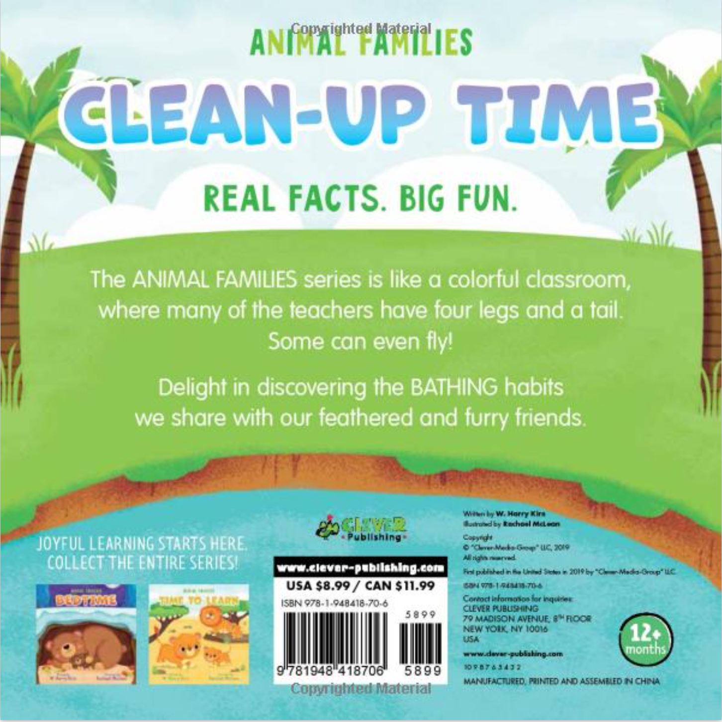 Book, Animal Families Clean-Up Time