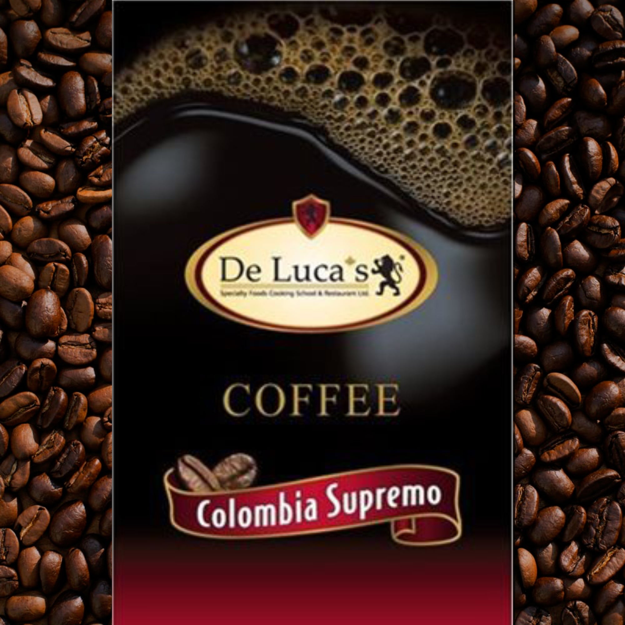 De Luca's Colombia Supremo Coffee Beans / 1 kg.