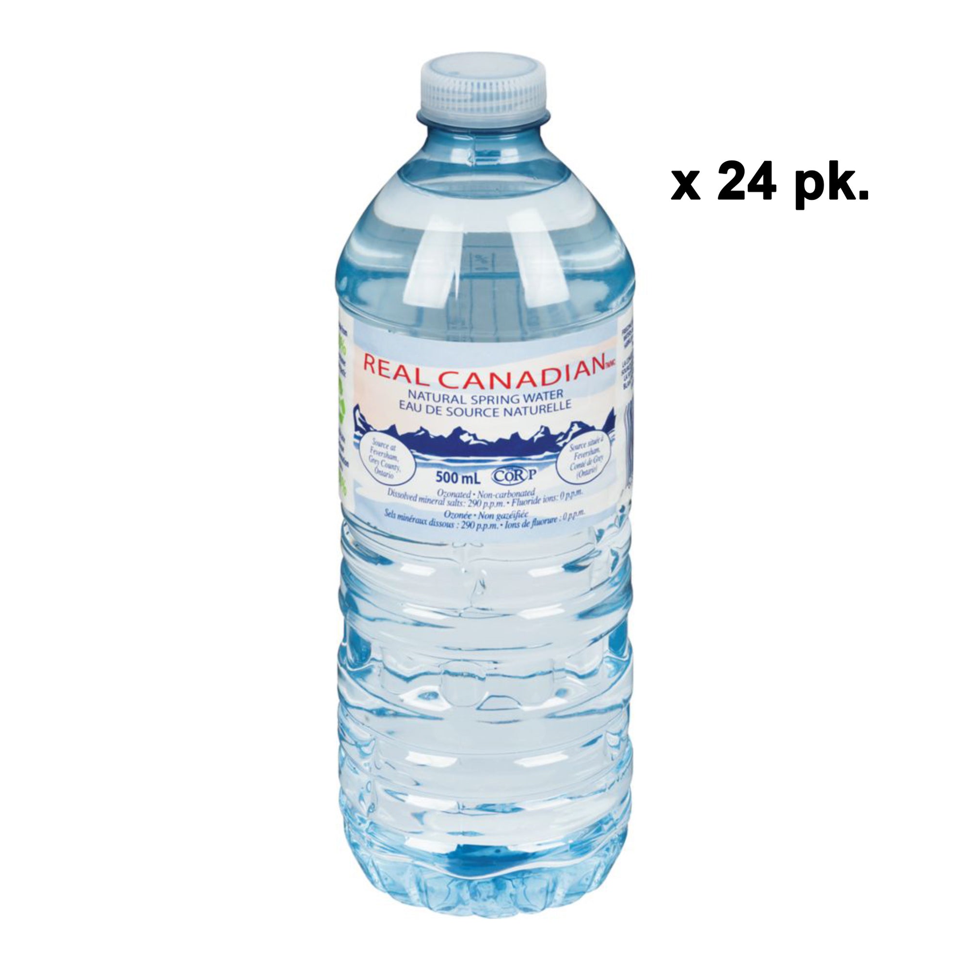 Real Canadian Spring Water 500ml / 24 pk.